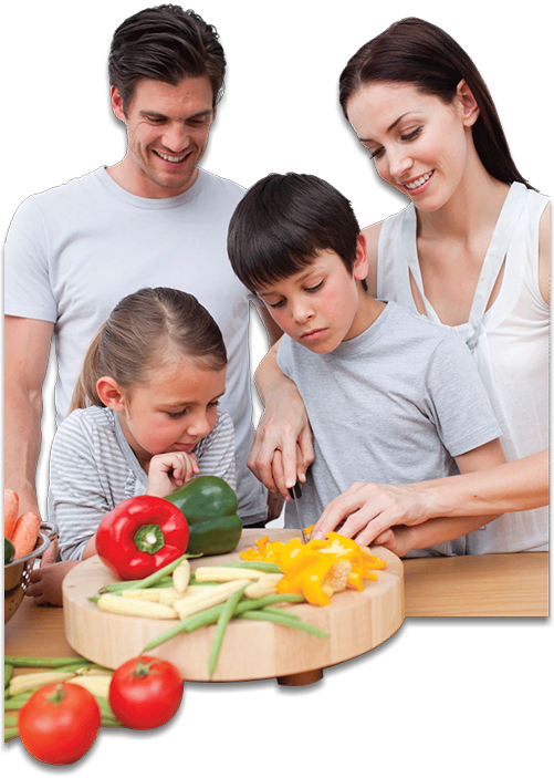 However, Preparing And Following A Diet Plan Is Not - Family Eating Healthy Png (501x703), Png Download