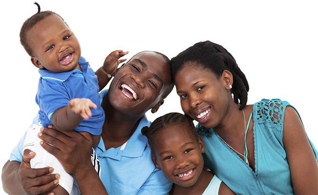 Health Through Science And Nature - Happy Black Family (727x410), Png Download