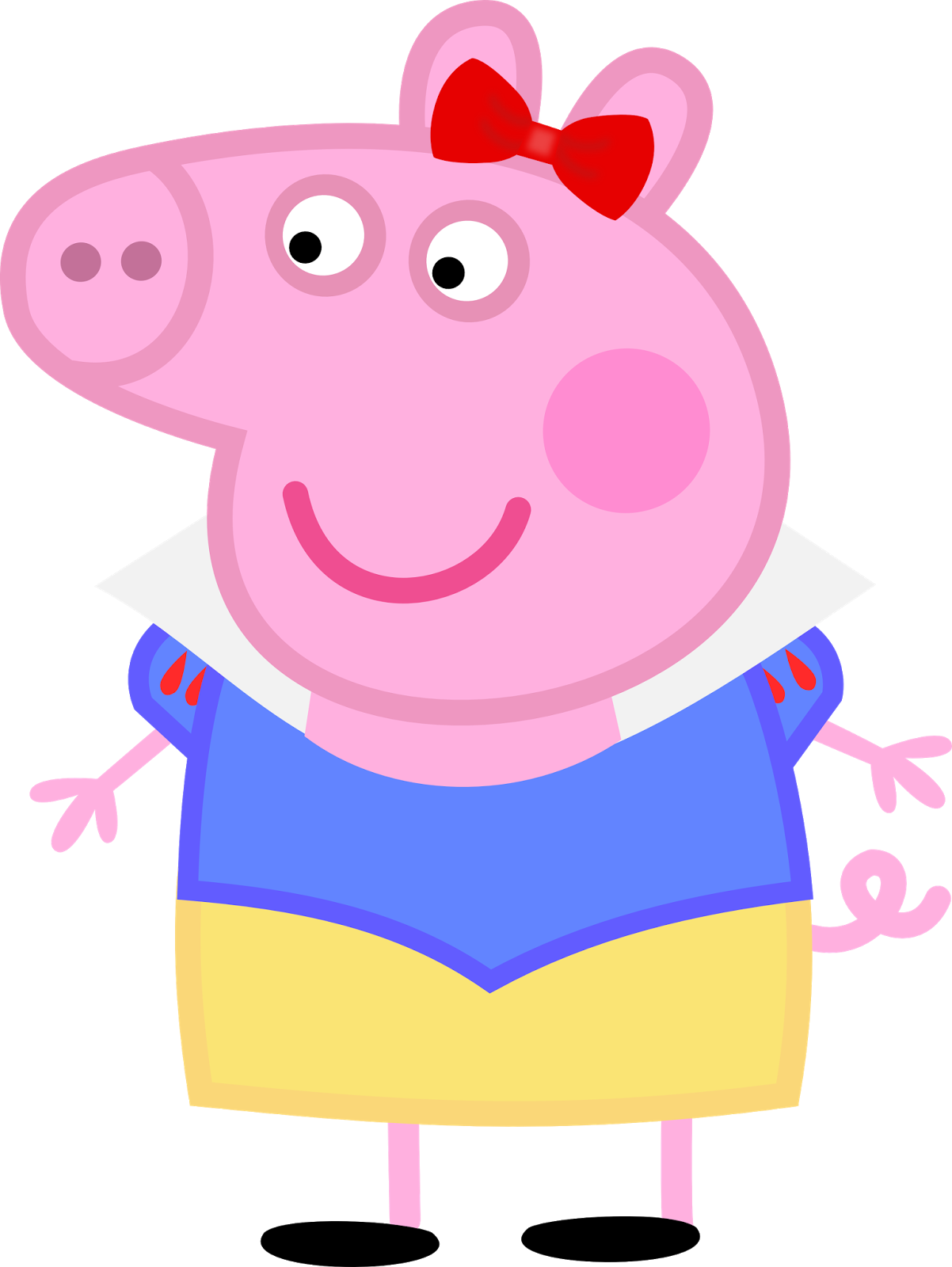 Peppa Pig Branca De Neve 01 Imagens Png - Peppa Pig Head Png (1202x1600), Png Download