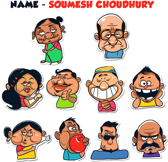 Indian Clipart Family Member - Behance (600x600), Png Download
