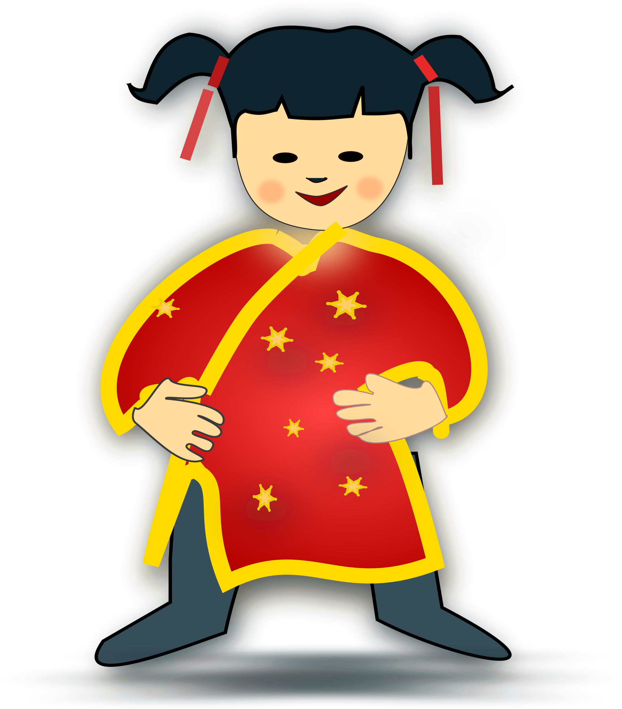 Nuclear Family Clip Art - Chinese People Clip Art (900x900), Png Download