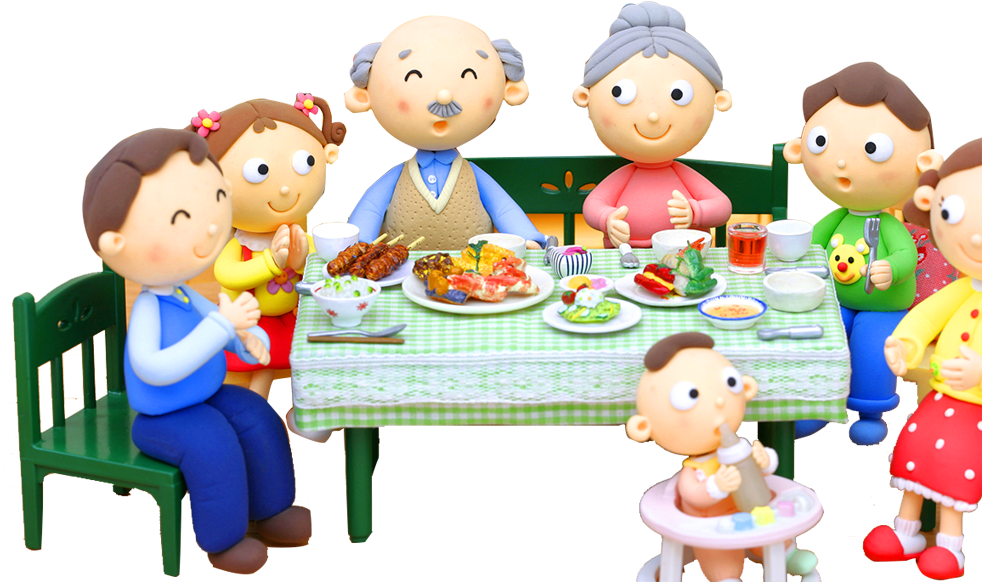 Reunion Dinner Chinese New Year Template - Eat Dinner With Family Png (1000x1000), Png Download