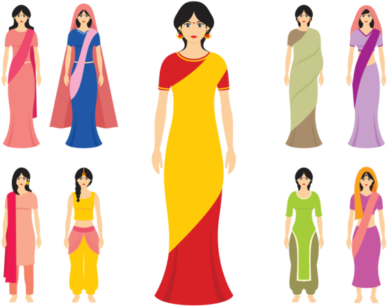 Indian Women Vector - Indians Womens Vector Png (700x490), Png Download
