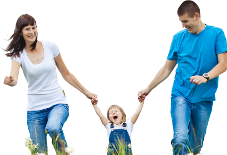 Family Walking Png For Kids - Happy Family Walking Png (450x308), Png Download
