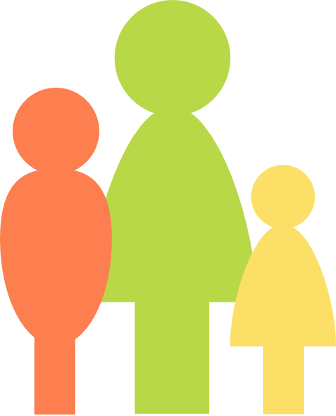 Banner Library Download Mother And Kids Clip Art At - Single Mother Vector Png (480x593), Png Download