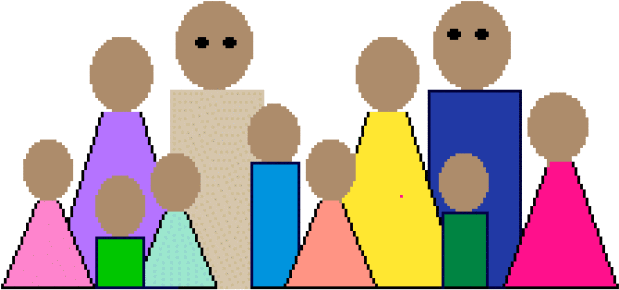 People Clip Art Of Stylized Extended And Blended Families - Family Day Clip Art (640x313), Png Download
