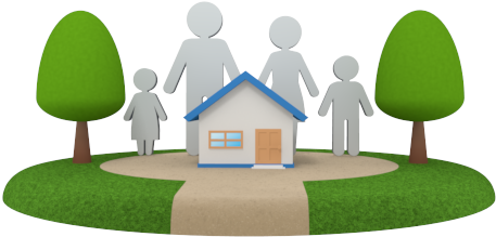 Рay Attention To Home And Family Clipart Png - My Home Family (500x350), Png Download