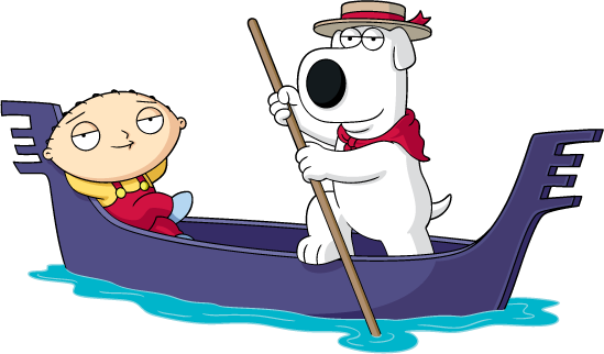 Family Guy Png Image - Family Guy Road To Venice Lithograph Print (549x322), Png Download