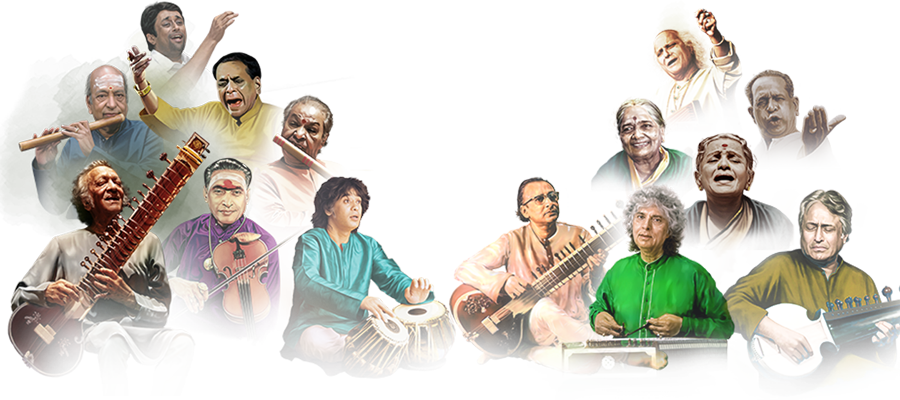 Enjoy Masterpieces From Legends Of Indian Classical - Legends Of Music In India (900x400), Png Download