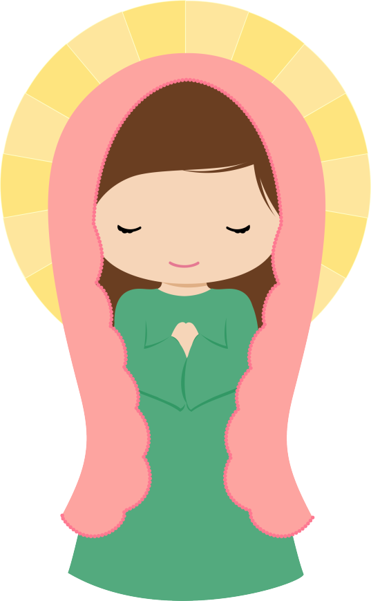 Family Clipart Fashion - Virgin Of Guadalupe Clipart (537x870), Png Download