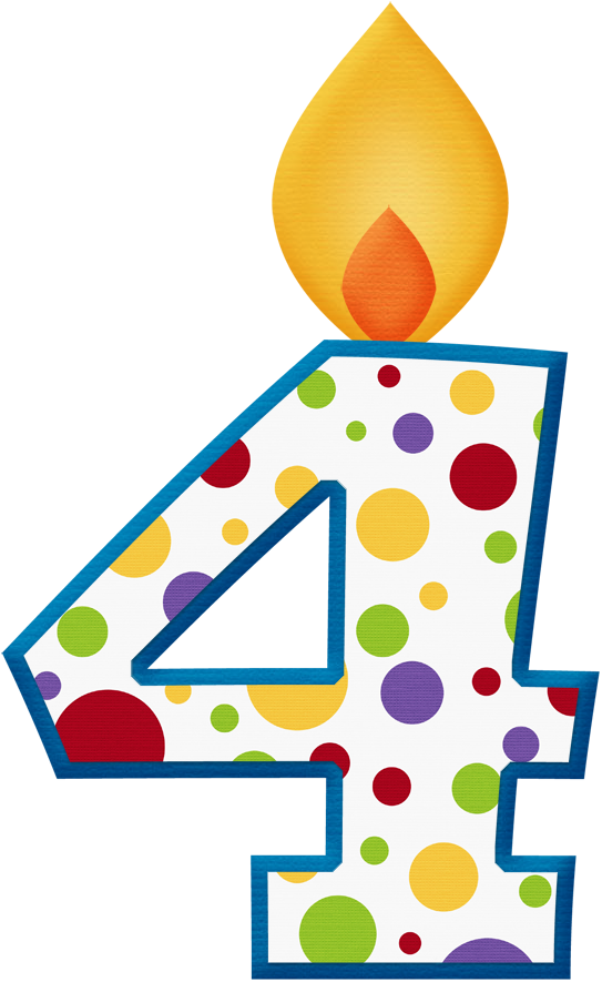 Family Clipart Birthday Party - 4th Birthday Clip Art (543x885), Png Download