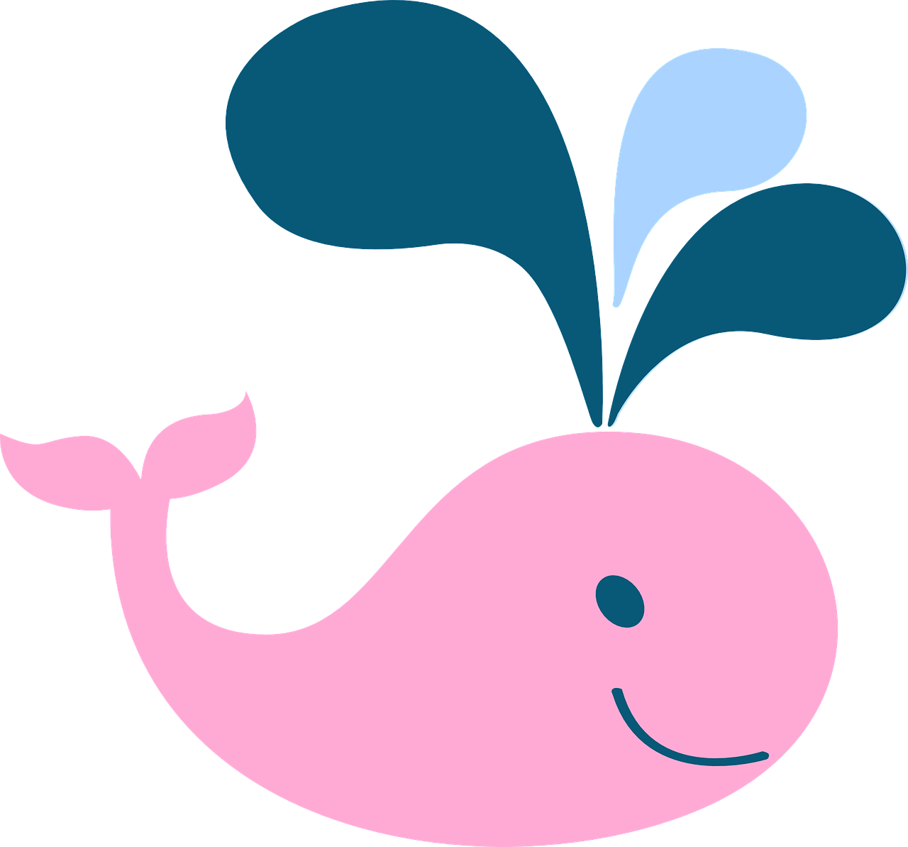 Family Clipart Whale Picture Transparent Stock - Pink Whale Clip Art (1280x1193), Png Download
