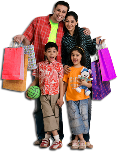 Planning To Shop With Your - Shopping With Family Png (399x513), Png Download