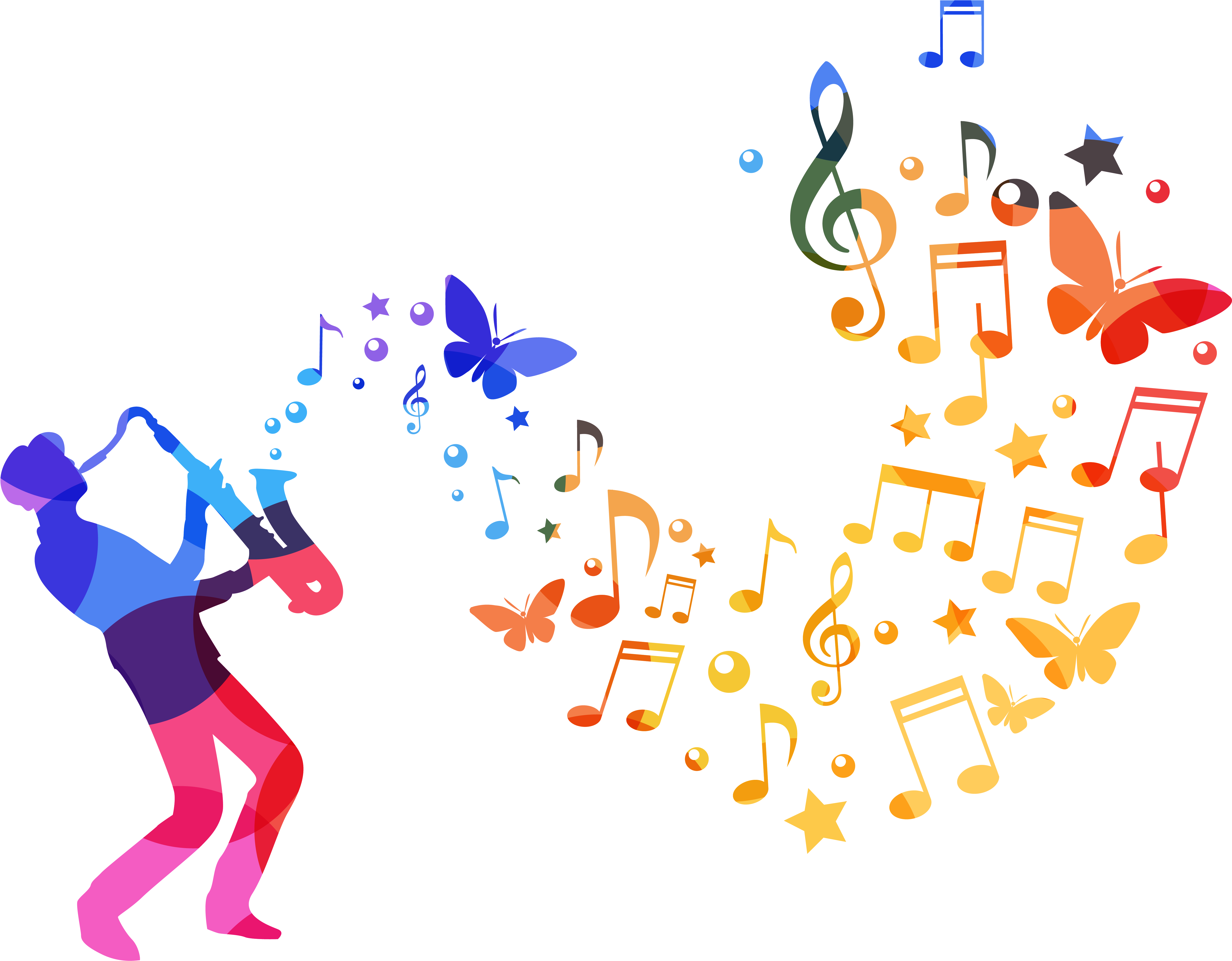 Musician Watercolor Painting Musical Note - Watercolor Music Notes Design (6843x5465), Png Download