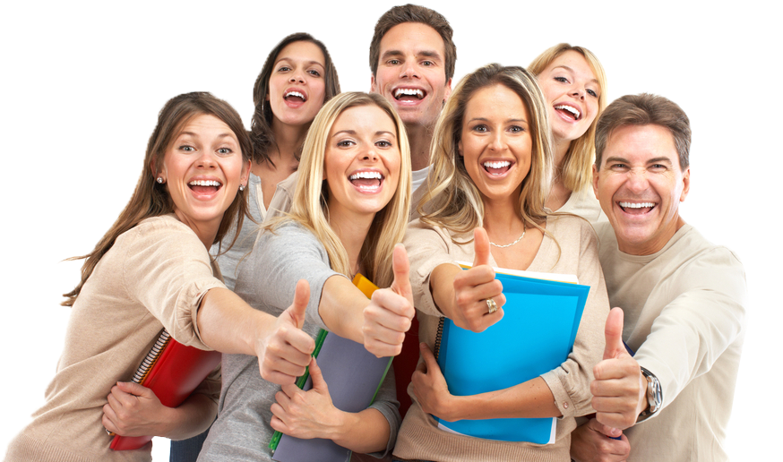 Happy College Students Png (880x568), Png Download