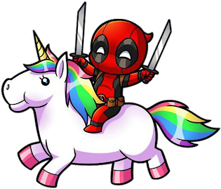 Resultado De Imagen Para Tumblr Png - Cartoon Deadpool On Unicorn (384x384), Png Download