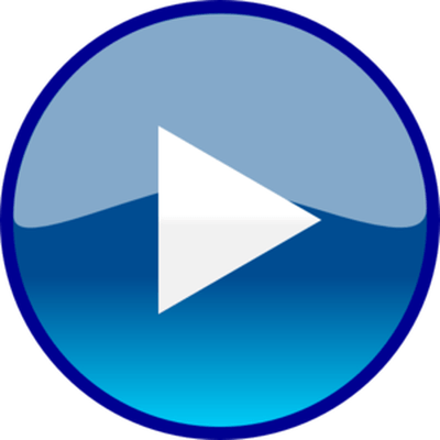 Play Blue Button - Play Button (400x400), Png Download