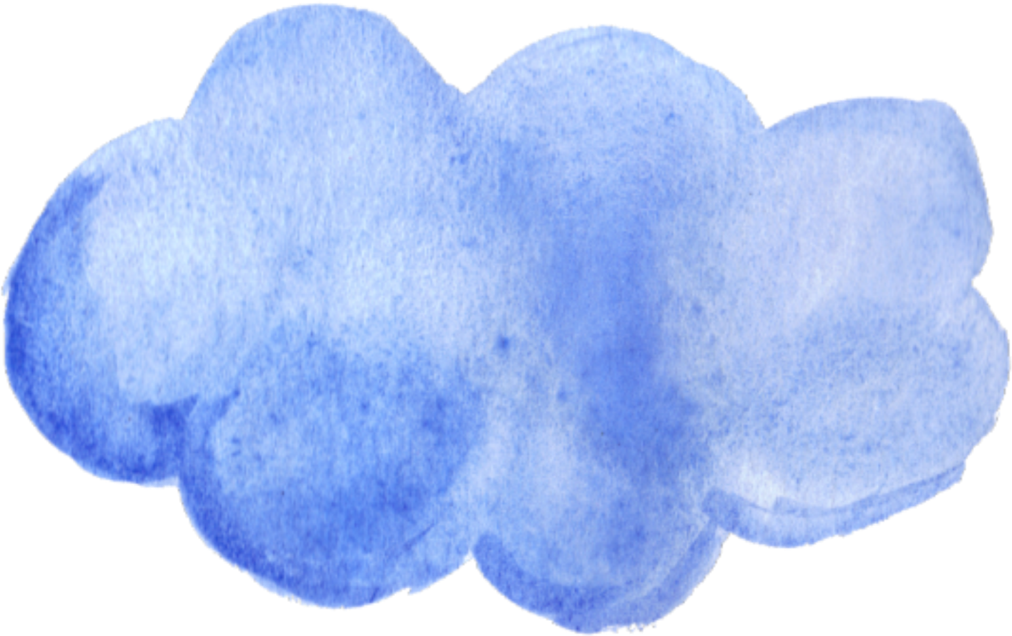 Watercolor Cloud - Watercolor Cloud Clipart (1024x664), Png Download