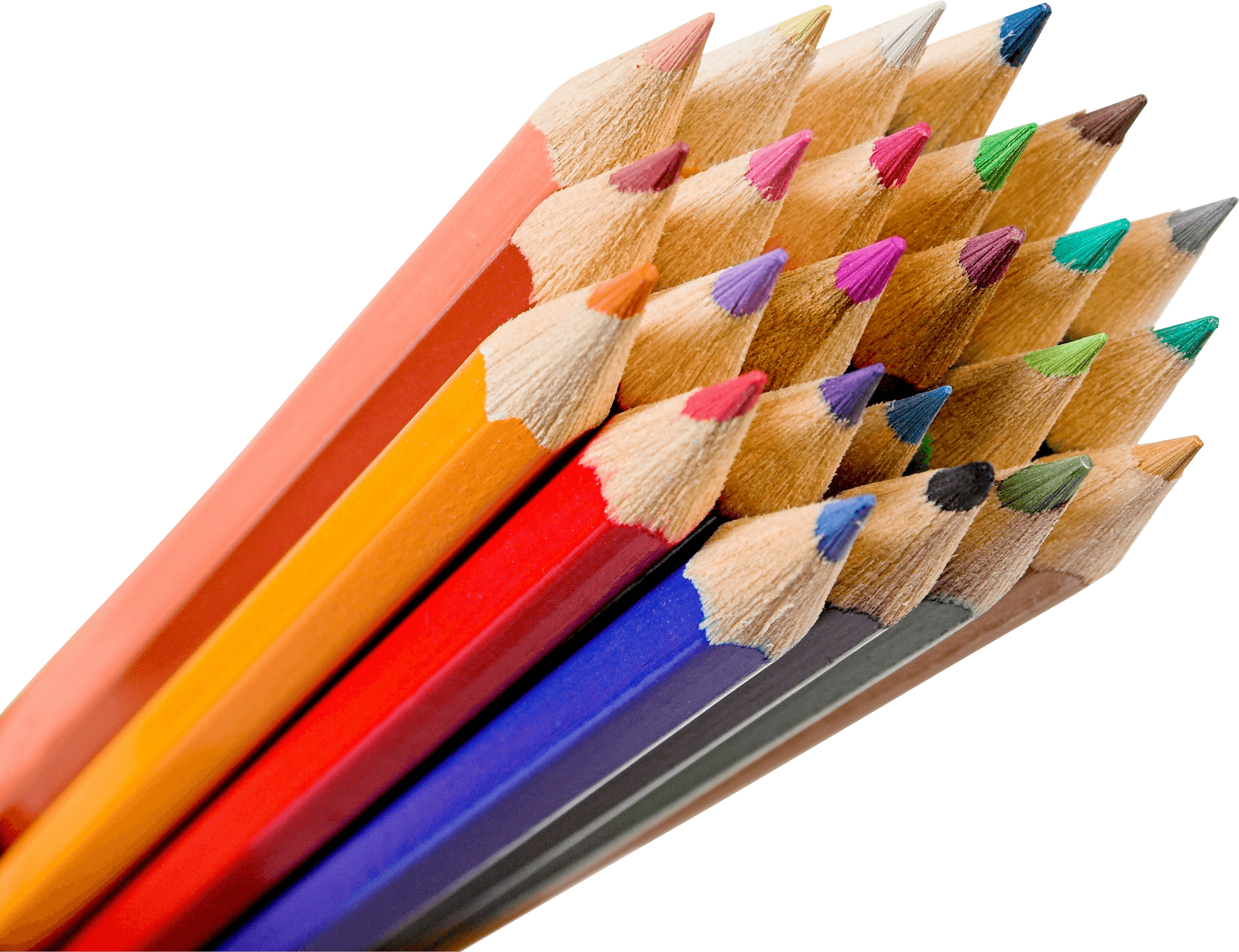 Bunch Of Color Pencils - Colored Pencils Png (2636x2026), Png Download