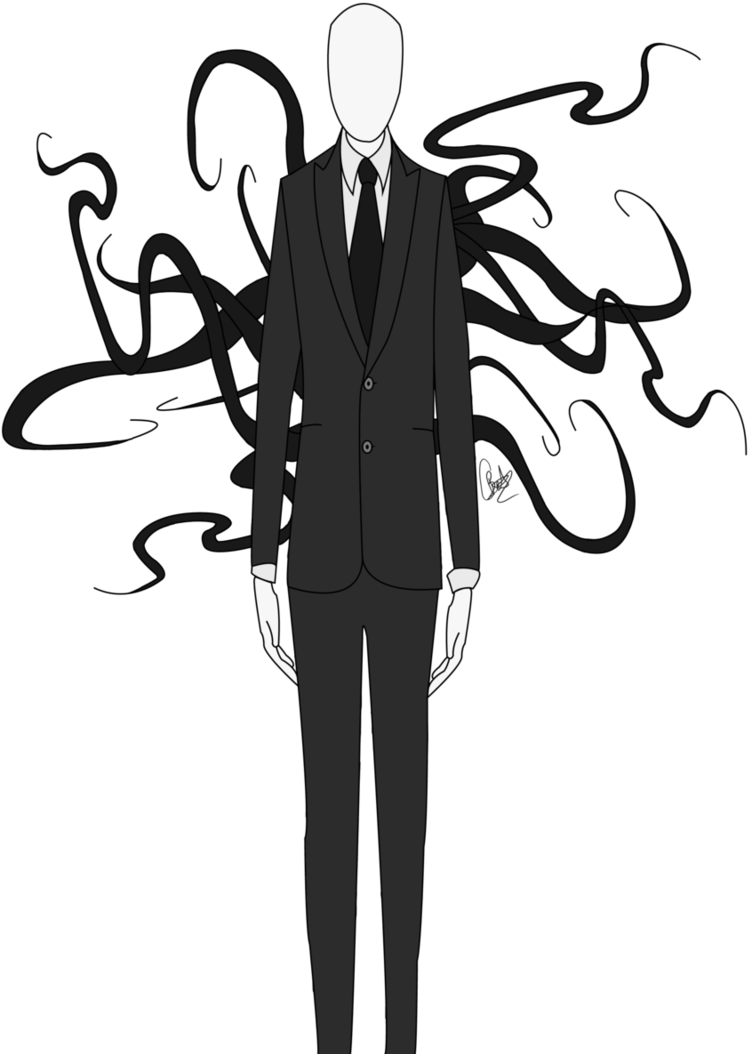 Tumblr M73yqorsh41qdmh9zo1 - Creepy Slender Man Drawings (500x682), Png Download