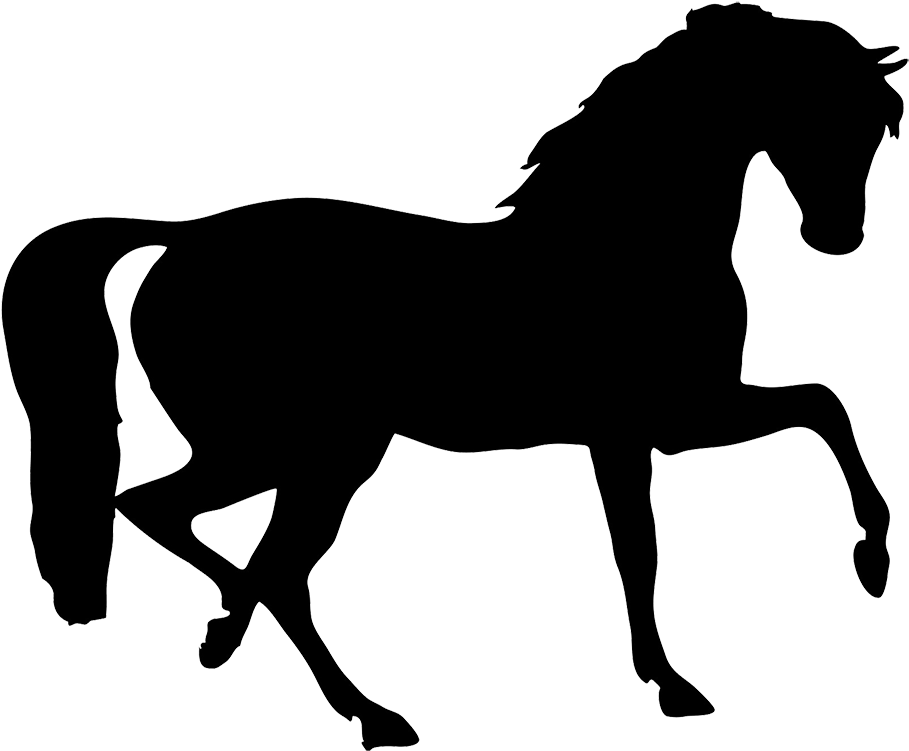 Stallion Clipart Transparent - Horse Silhouette Png (945x805), Png Download