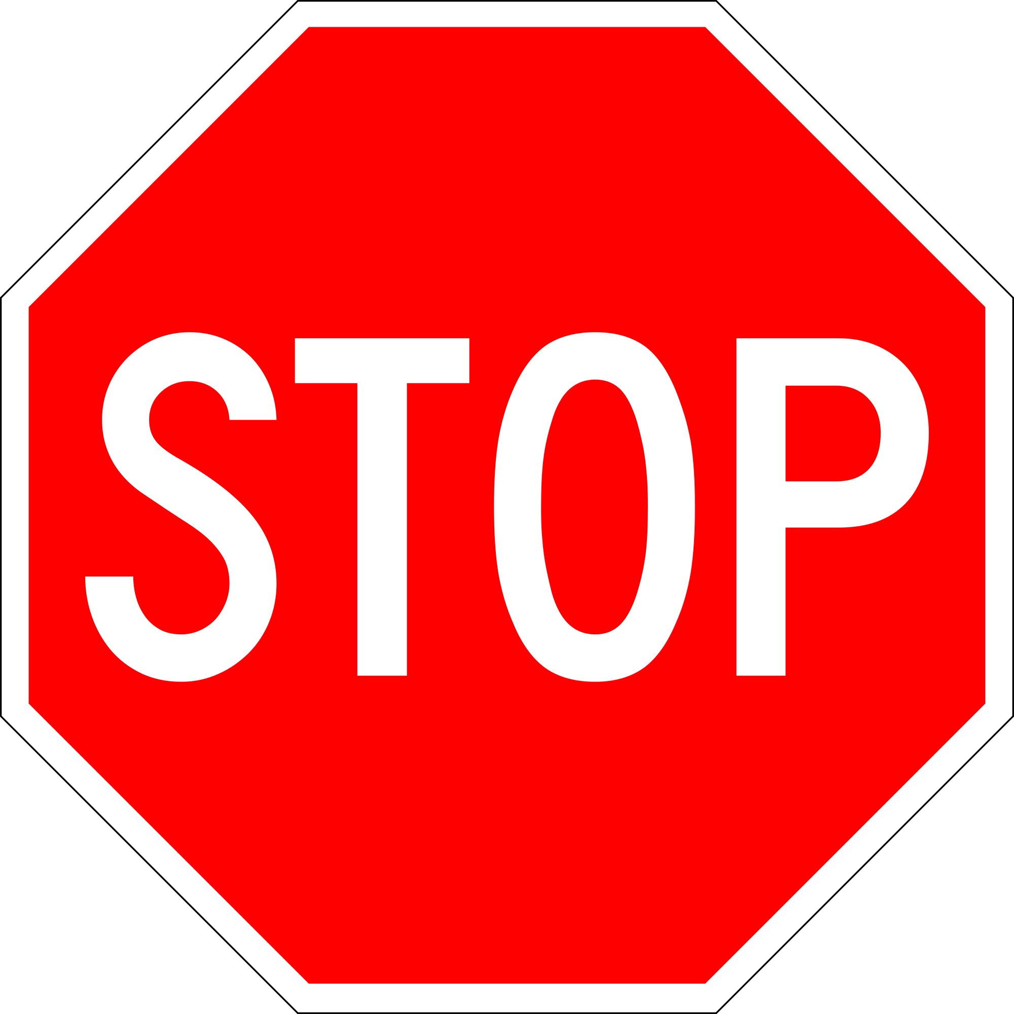 Stop Sign - Red Stop Sign Clip Art (608x608), Png Download