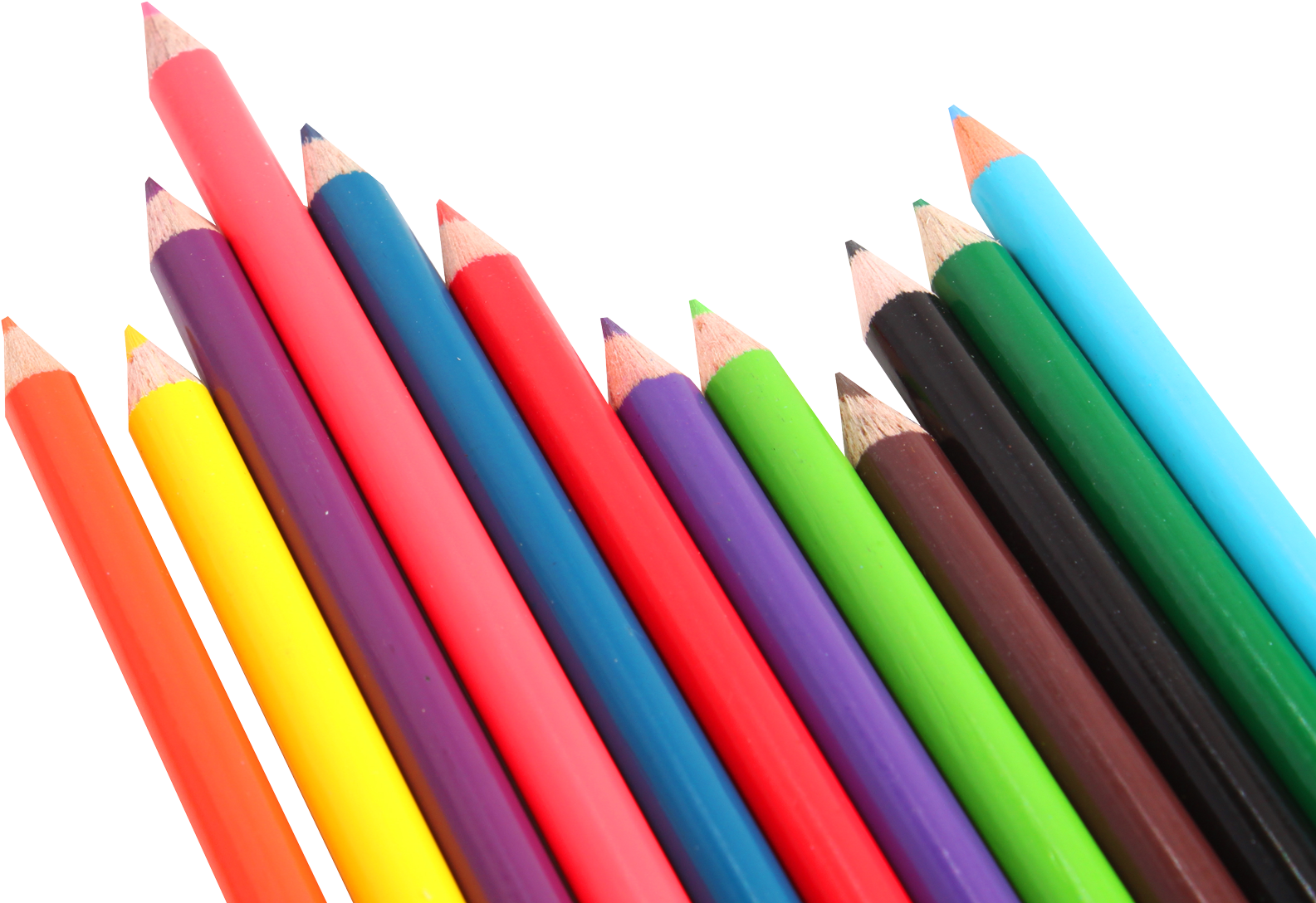 Color Pencils Image Pngpix - Pens And Pencils Png (1667x1146), Png Download
