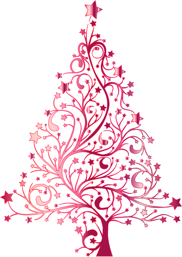 Png Black And White Library Pink Tree Site About Children - Christmas Tree Pink Png (600x846), Png Download