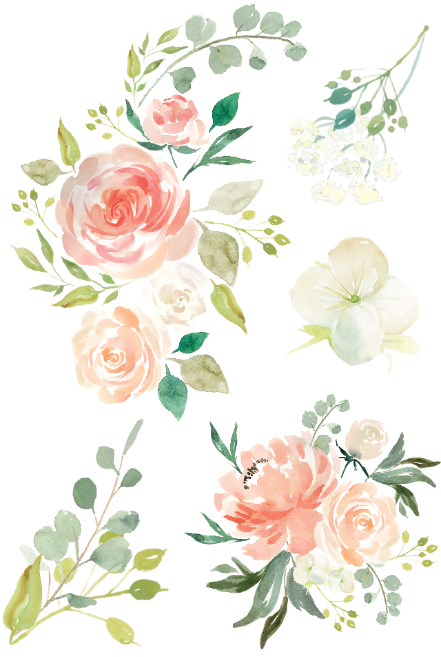 Image Watercolor Animal Jam Clip Freeuse Download - Hand Drawn Flowers Png (1000x1000), Png Download