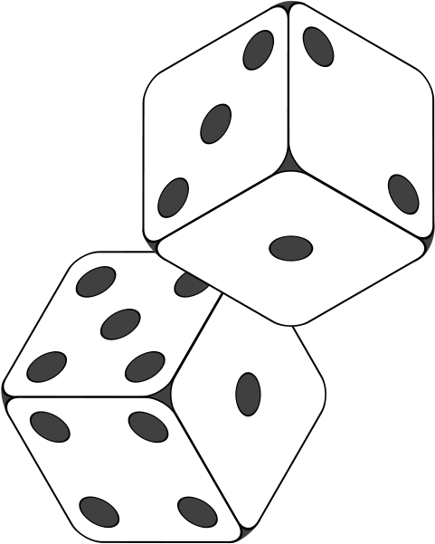 Picture Library Library Black White Pinterest - Dice Clip Art (600x600), Png Download