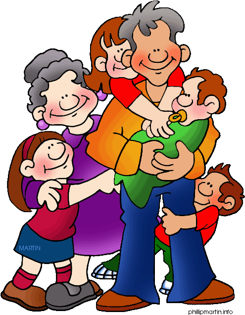 Black Family Clip Art At Vector Clip Art Image - Phillip Martin Clipart Family (540x648), Png Download