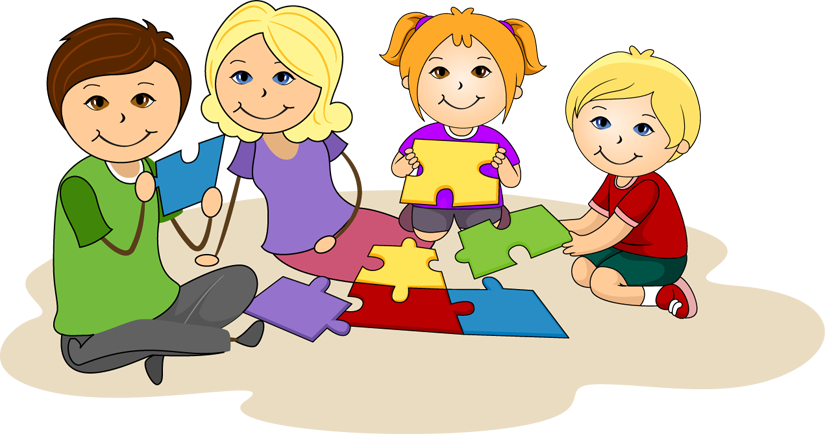 Children Working Together Clipart (825x434), Png Download