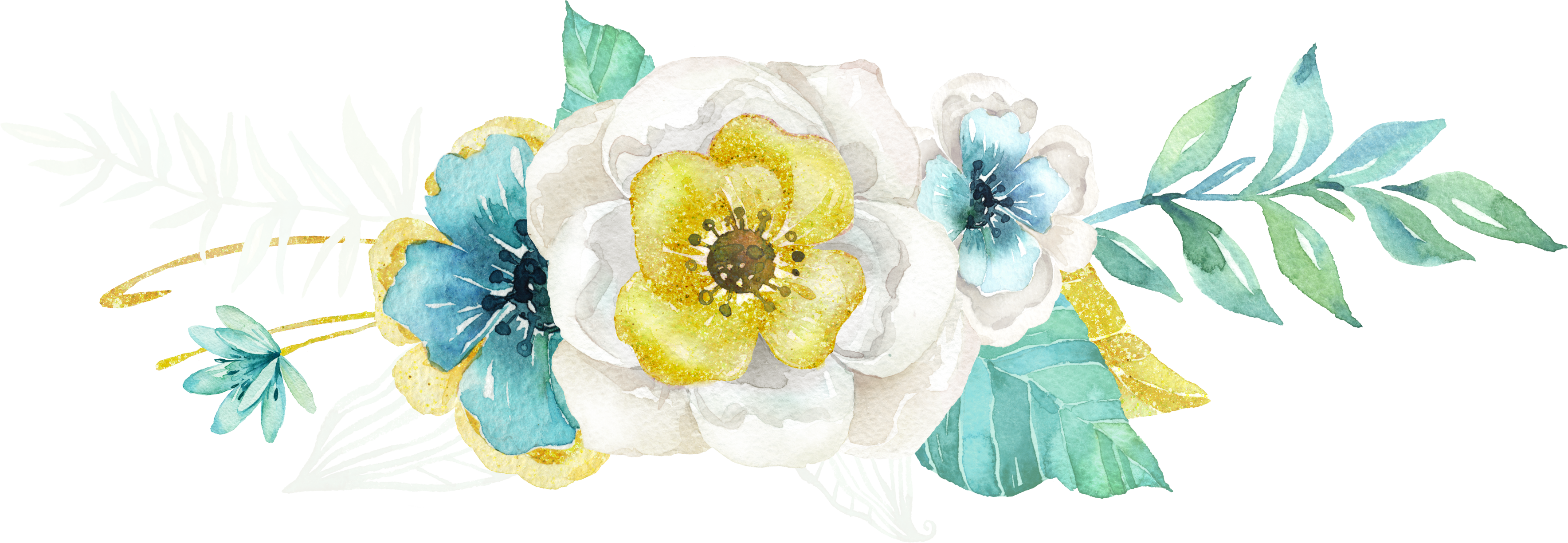 Яндекс - Фотки - Mint Flowers Png (1280x443), Png Download