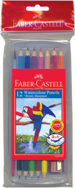 Moonbaycafe Faber-castell 12s Watercolor Pencil In (800x800), Png Download
