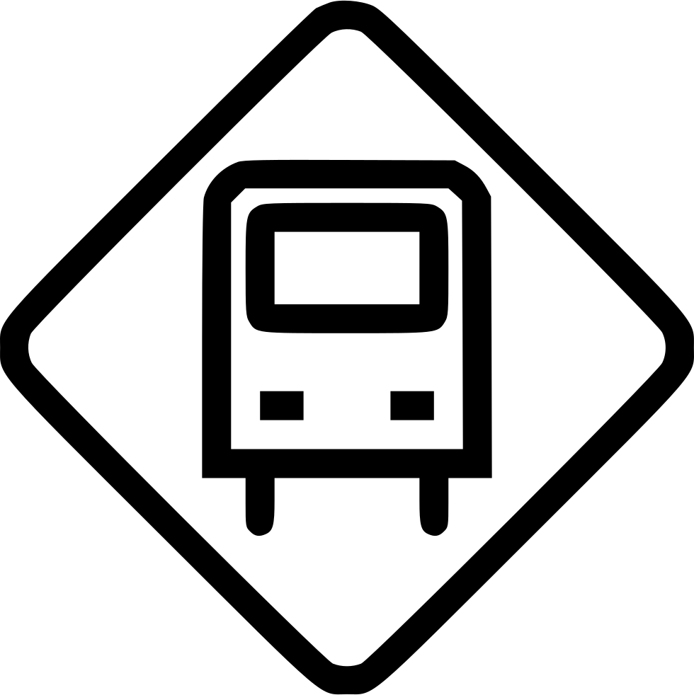 Bus Stop Sign - Bus (980x982), Png Download