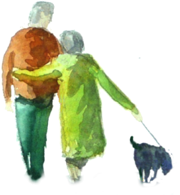Couple, Are You Afraid To Add People To Your Painting - Watercoloring People (385x422), Png Download