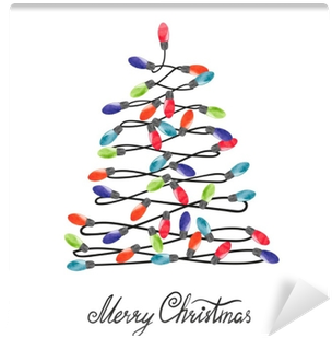 Christmas Tree Made Of Watercolor Light Bulbs - Christmas Day (400x400), Png Download