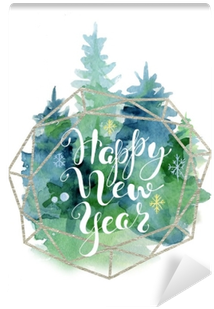 Christmas Tree Watercolor Card With Lettering Quote - Christmas Tree (400x400), Png Download