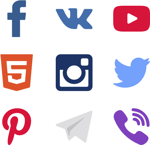 Social Media Logos - Html 5 (600x564), Png Download