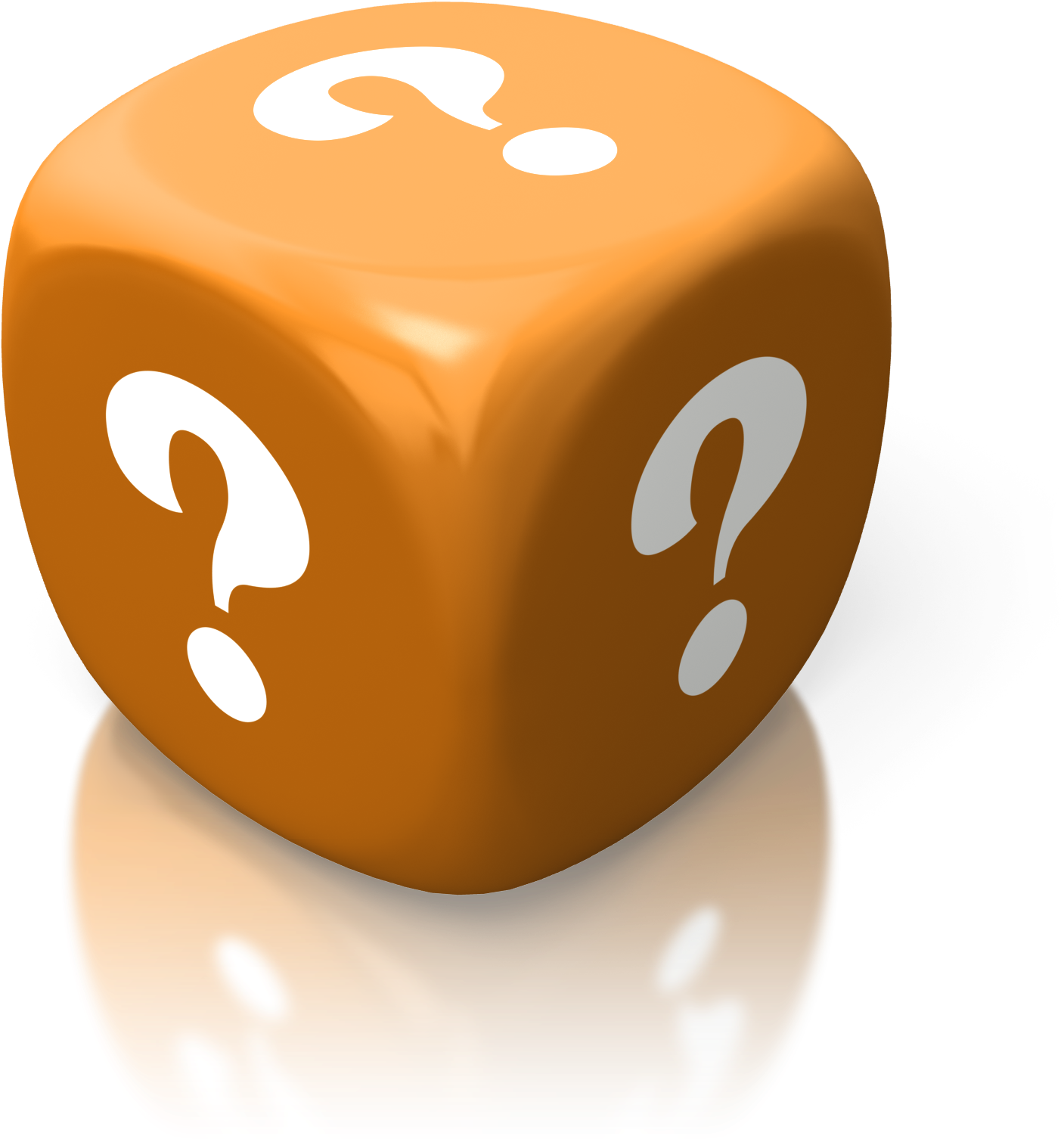 Question Marks On A Golden Die - Any Questions Animated (1600x1600), Png Download