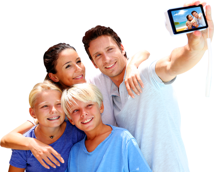 Family2 - Super Smart Watch Bluetooth Touch Screen Cell Phone (734x590), Png Download