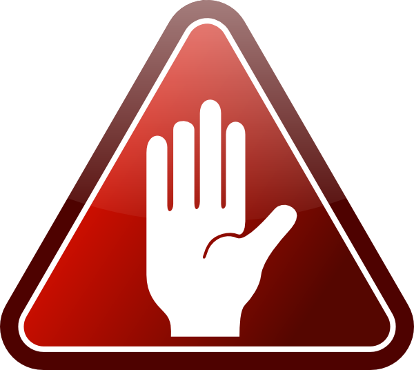 Stop Sign Clip Art - Stop Hand Sign Clip Art (600x536), Png Download