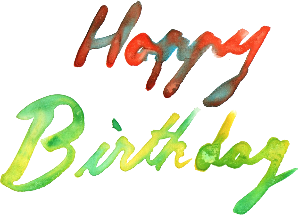 Png File Size - Happy Birthday Watercolor Png (1024x738), Png Download