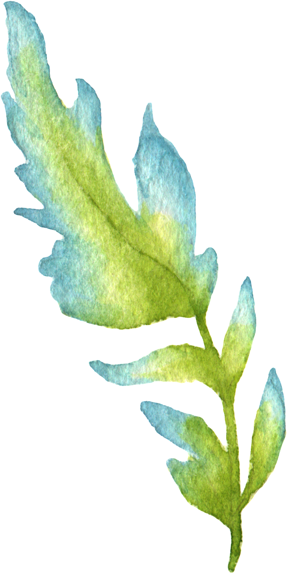 Blue Fire Branches And Leaves Transparent Decorative - Blue (1024x1980), Png Download