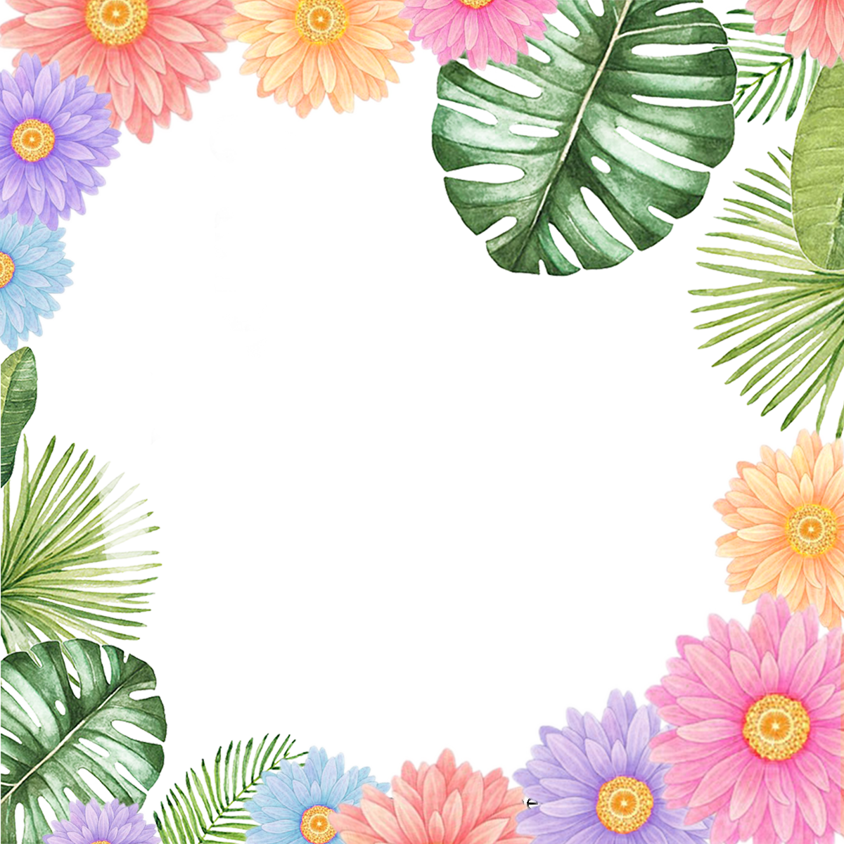 Beautiful Little Fresh Border Vector Material, Flower - Cheap Throw Pillow Pillowcase Western Pastorale Country (1200x1200), Png Download