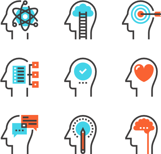 Head Brain Icons - Vector Icon Brain (600x564), Png Download