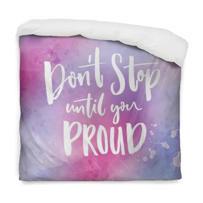 Don't Stop Until You Proud - Inspirational Words On A Watercolor Background (400x400), Png Download