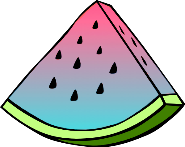 Watermelon Watercolor Watermelonwatercolor Tumblrfreeto - Watermelon Clip Art (599x475), Png Download