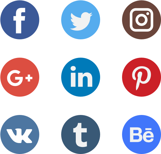 Social Network Logo Collection - Png Format Social Media Logos Png (600x564), Png Download