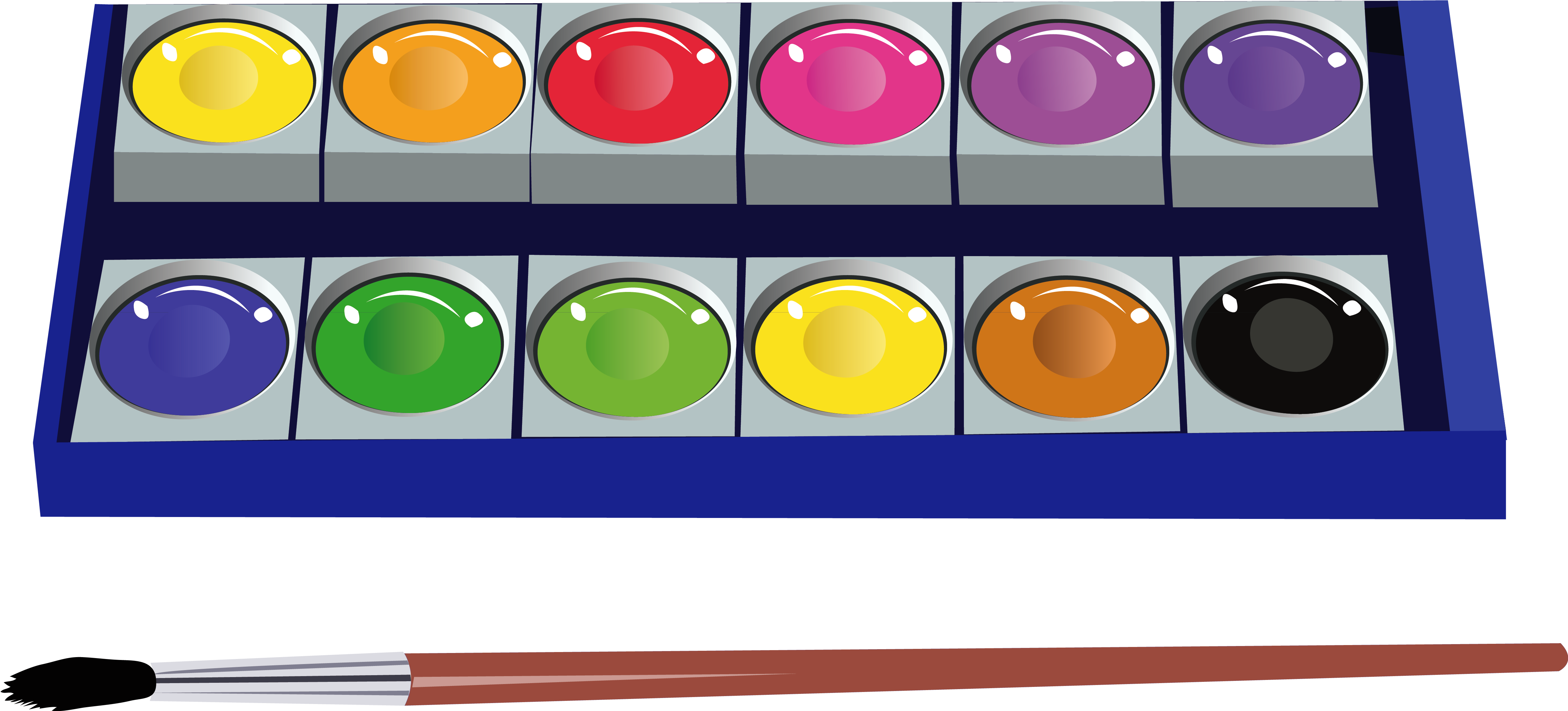 Watercolor Pan Set Png Clipart Pictur - Toys Vector (5331x2576), Png Download